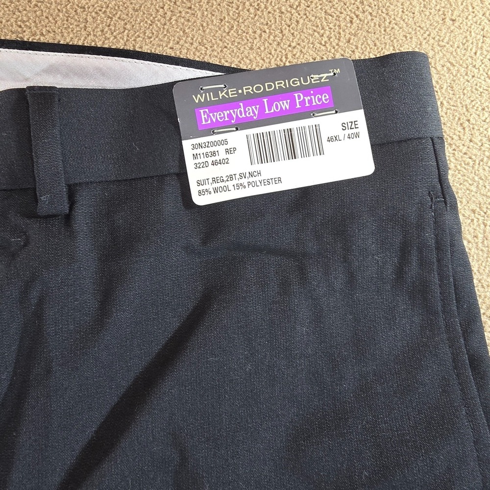 Wilke-Rodriguez Suit Pant Black Size 46XL/40W - Picture 2 of 12
